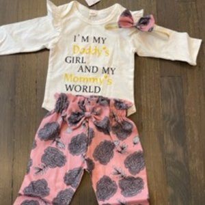 Baby girls 3 piece outfit